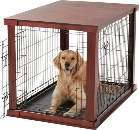 OFIKA Corner Dog Crate Furniture, Wooden Corner Dog Kennel Side End Table with Metal Mesh,Indoor Pet Crates Corner Side Table for Small Medium Large Dogs (White, 23. . Large dog crate amazon
